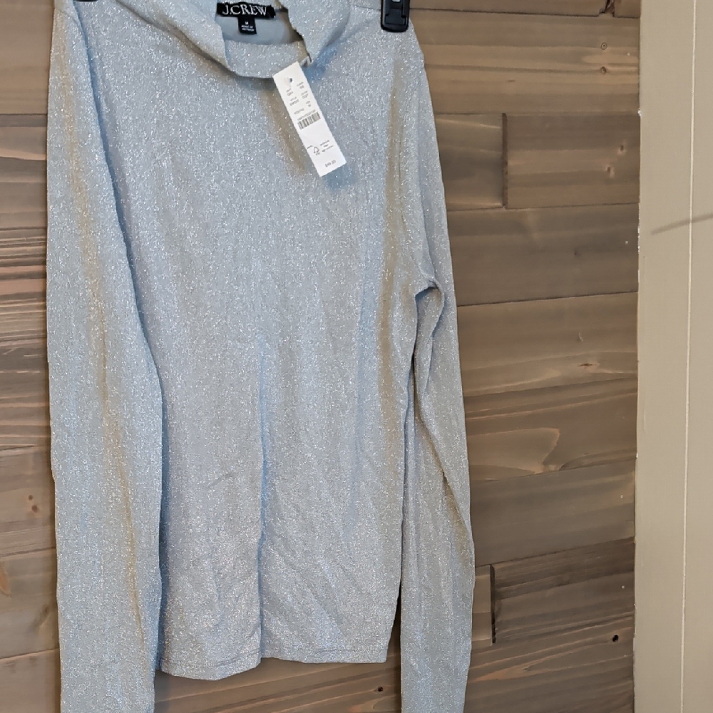 J. Crew Women's Turtleneck Sweater in Silver